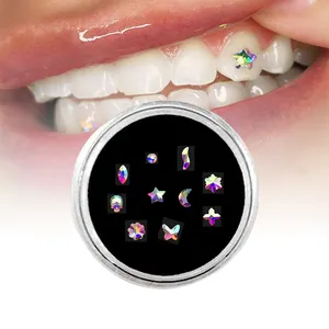 Wholesale Popular Crystals For Tooth Gems 2023 Hot Sale Luxury Colorful Teeth Jewelry Tooth Gems Swarovskit Crystals Tooth Gem