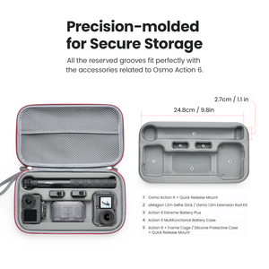 Bolsa de Almacenamiento AMagisn con Doble Cierre, Ligera y Mediana, para Accesorios de Cámara Deportiva <span class=keywords><strong>DJI</strong></span> <span class=keywords><strong>Osmo</strong></span> <span class=keywords><strong>Action</strong></span> 6/5Pro - Product Image 5