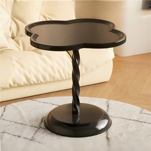 Luxury Modern Metal Pedestal Accent <strong>White</strong> <strong>Round</strong> Small Coffee Tea Corner End Sofa Side <strong>Table</strong> for Living Room - Product Image 2