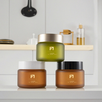 Pot en plastique de 30g 50g 100g avec bouchon pour crème pour les yeux, crème pour le visage, lotion pour le corps, autres utilisations cosmétiques, emballage vide, impression de logo personnalisée