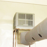 Système de conduits d'air industriels carrés en acier, 100% polyester FR, lavables, anti-moisissure, anti-corrosion, faciles à utiliser, pour hôpitaux et écoles