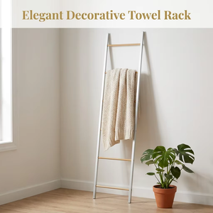 <span class=keywords><strong>Escalera</strong></span> Moderna <span class=keywords><strong>de</strong></span> Bambú para Baño y Sala <span class=keywords><strong>de</strong></span> Estar - Toallero Decorativo <span class=keywords><strong>de</strong></span> 6 Niveles - Estante <span class=keywords><strong>de</strong></span> Almacenamiento <span class=keywords><strong>de</strong></span> <span class=keywords><strong>Madera</strong></span> para Apoyar en la Pared - Product Image 3
