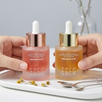 Ensemble de flacons compte-gouttes de luxe en verre de 30 ml pour sérum cosmétique, huile essentielle, soin des cheveux, du visage et des yeux, avec bouton poussoir rotatif