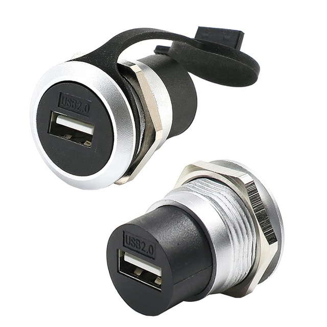 USB 2.0 Panel Mount Coupler USB Pass Through Connector
