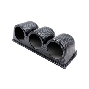 Compteur de voiture Porte-2 "52mm Carbone Noir Triple <span class=keywords><strong>Dash</strong></span> Mount Jauge Pod Compteur Voiture Pod support de Jauge - Product Image 1