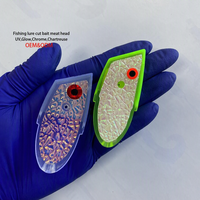 Nouvelles leurres de pêche dures UV Glow Cut Bait Rig pour la pêche en mer et au saumon, leurres en plastique efficaces pour la pêche au coup.