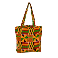 Tissu Wax Véritable de Haute Qualité pour la Confection de Sacs à Main et Cabas Imprimés Wax pour Femmes Africaines, Entièrement Doublé, Sacs Africains