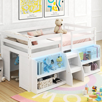 Lit superposé pour enfants personnalisable certifié FSC, en bois d'ingénierie, lit double pour enfants, pour les grossistes en meubles, lit mezzanine pour tout-petits