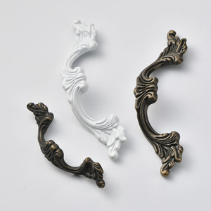European Classic Zinc Alloy Furniture Handle <b>Drawer</b> Pull Bar Antique Bronze White 52 83mm Hole Spacing - Product Image 1