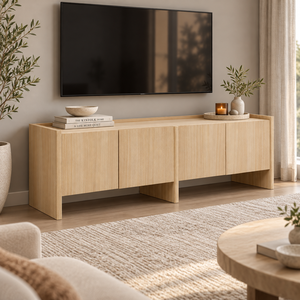 Elegante Mobile <span class=keywords><strong>TV</strong></span> Moderno in Legno da 65 <span class=keywords><strong>Pollici</strong></span> con 4 Ante per Uso Domestico - Arredamento per Soggiorno - Product Image 2