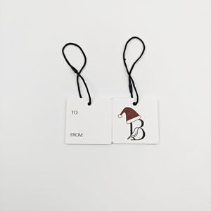 Étiquettes suspendues personnalisées de luxe en papier de coton écologique, finition gaufrée, imprimées en sérigraphie, pour chaussures, sacs et vêtements - Product Image 3