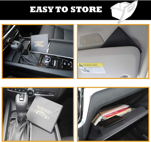 Porte-carte <span class=keywords><strong>d</strong></span>'assurance et <span class=keywords><strong>de</strong></span> permis <span class=keywords><strong>de</strong></span> conduire auto-adhésif en velcro résistant, imperméable et élégant pour toutes les voitures, camions, motos, remorques, bateaux - Product Image 5