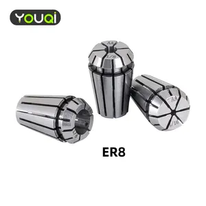 YouQi Carbon Steel ER8 Spring Collet Set Fit for CNC Milling Lathe Tool and Engraving Machine