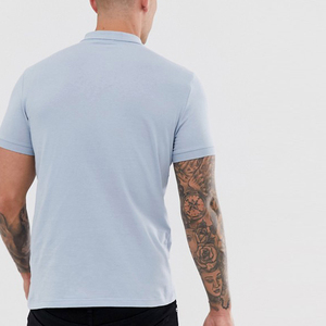Venta caliente cuello en contraste de piqué de algodón 100% hombres en blanco personalizado Polo <span class=keywords><strong>T</strong></span> camisas - Product Image 4