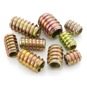 Écrou encastré fileté en bois meubles écrous d'insertion en laiton moletés cylindriques intégrés pour armoire - Product Image 4