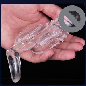 Male Penis Sheath 11cm 14cm Open Full Cover Non Latex Adult Stimulation Sex Toy - Product Image 3