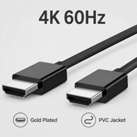 Câble Ultra Haute Vitesse 2.0 4K pour HDR, gaine PVC ultra fine et mince pour projecteur HDTV et caméra