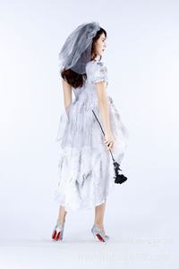 Disfraz <span class=keywords><strong>de</strong></span> Novia Fantasma Sangrienta para Halloween, Disfraz <span class=keywords><strong>de</strong></span> Pareja <span class=keywords><strong>de</strong></span> Fantasmas, Disfraz <span class=keywords><strong>de</strong></span> Cosplay para <span class=keywords><strong>Carnaval</strong></span>, Pascua, Fiesta <span class=keywords><strong>de</strong></span> Vampiros y Zombis - Product Image 2