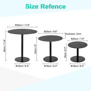 Lot de 3 supports à gâteaux en acrylique, présentoirs à desserts, supports à <span class=keywords><strong>cupcakes</strong></span>, pour mariage, événement, fête d'anniversaire, vitrine, pâtisserie, bonbons, pizza - Product Image 2