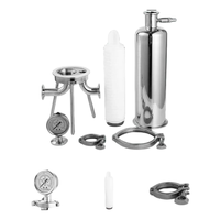 Boîtier de filtre à eau sanitaire en acier inoxydable de 10 pouces, entrée de 20 pouces, diamètre de 38 mm, pour filtre PP/PES/PTFE
