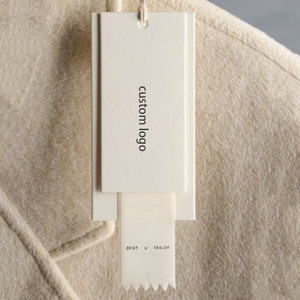 Quần áo tùy chỉnh treo thẻ dày đặc biệt in thẻ Swing với dây đai dệt và thẻ tên nhựa kết hợp - Product Image 2