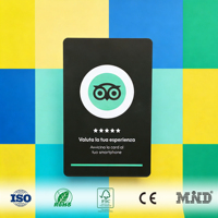 Tarjeta NFC de 13.56Mhz para Reseñas de TripAdvisor, Impresión Personalizada para Compartir en Redes Sociales