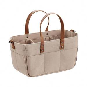 Cesta Organizadora de Fieltro para Pañales de Bebé, Bolso de Mano Elegante, Contenedor de Almacenamiento para Guardería, Ideal para Viajes, Éxito de Ventas en AMZ - Product Image 4