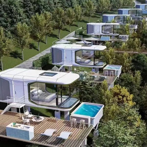 Capsule intelligente à énergie solaire Capsule spatiale <span class=keywords><strong>écologique</strong></span> extérieure Produits préfabriqués <span class=keywords><strong>de</strong></span> luxe <span class=keywords><strong>de</strong></span> haute qualité - Product Image 3