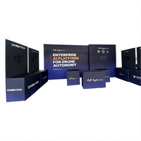 Stands de salon professionnels modulaires en aluminium pliables double face personnalisés et portables avec sublimation par transfert thermique pour les événements d'exposition