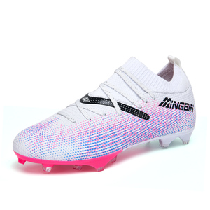 pink white and black football boots