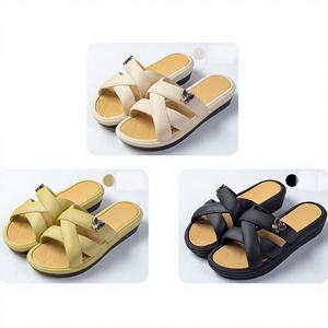 थोक नए फैशन मोटे pvc कस्टम महिलाओं के चप्पल आराम से सांस लेने योग्य कठोर पहनने वाले शास्त्रीय शैली के जूते - Product Image 2