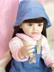 Lindo dulce esmaltado niña <span class=keywords><strong>reborn</strong></span> bebé ojos grandes serie látex bebé niña juguetes delicado lavable - Product Image 6