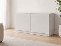 Meuble TV étroit et minimaliste pour salon, console multimédia pour petits espaces, armoire en contreplaqué mélaminé résistant à l'humidité