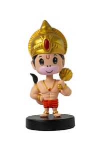Statuette Hanuman Ji Bobblehead en résine pour tableau de bord, décoration spirituelle pour voiture, statue décorative hindoue pour la maison et le bureau - Product Image 1
