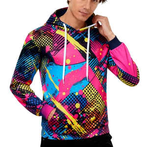Sweat à capuche doublé 350 g/m² avec logo Puff, épaules tombantes, personnalisé, en polaire recyclée écologique, unisexe, pour homme, printemps - Product Image 1