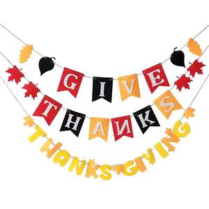 Hot Selling Colorful Felt <b>Party</b> <b>Banner</b> for Thanksgiving Day Use - Product Image 1