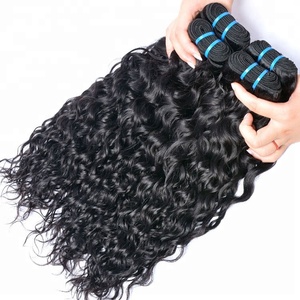 La onda de agua brasileña del pelo de la virgen 4PCS <span class=keywords><strong>cabello</strong></span> humano mojado y ondulado extensiones de 10A paquetes de armadura - Product Image 3