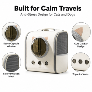 <span class=keywords><strong>Zaino</strong></span> Trasportino per Animali Domestici Furrivo Space Capsule con 4 Prese d'Aria, Traspirante, Lavabile, Pieghevole, Leggero, Borsa da Viaggio per Gatti di Piccola Taglia - Product Image 5