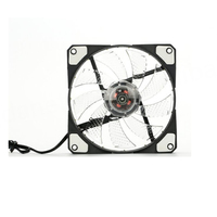 Ventilador de PC de 12 cm con Marco de Plástico, Refrigerador de Ordenador Luminoso Multicolor, DC 12V 3/4 pines, 120 mm, 15 Luces LED, Rodamiento Fluido, 21dBA