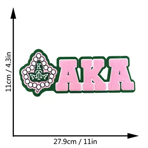 Nieuwste Aangepaste Alpha Kappa Studentenvereniging, Inc Chenille Borduurwerk Grote Patch Insignes Embleem Aka Patch