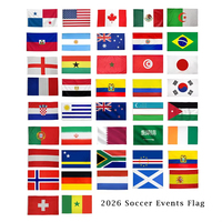 Événements de football mondial 2026 Impression sérigraphique 68D 90x150cm Drapeau de la République démocratique du Congo