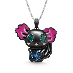 Collier pendentif salamandre à grandes oreilles volantes électroplaqué, motif dessin animé, tendance, nouveau, best-seller transfrontalier - Product Image 5