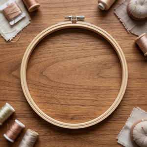 Aros de Bordado de Madera DK-614C |   Aro de Bordado de Madera, Redondo, Herramienta para Proyectos de Costura - Product Image 3