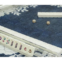 Jeu de Mahjong américain de luxe avec tuiles nacrées, motif Art Déco, cadeau de fête pour femmes
