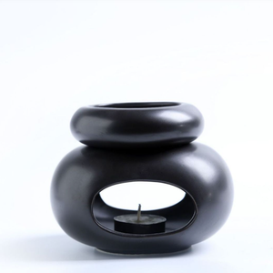 Diffuseur de cire minimaliste séparable en 2 pièces, porte-bougie chauffe-plat en céramique mate, brûleur d'huiles essentielles, lampe d'aromathérapie, décoration <span class=keywords><strong>zen</strong></span> <span class=keywords><strong>pour</strong></span> la maison - Product Image 3