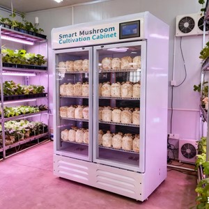 Armoire de culture de champignons intelligente à double porte en alliage <span class=keywords><strong>d</strong></span>'aluminium, système hydroponique multicouche à climat contrôlé pour usage domestique avec Wi-Fi - Product Image 2