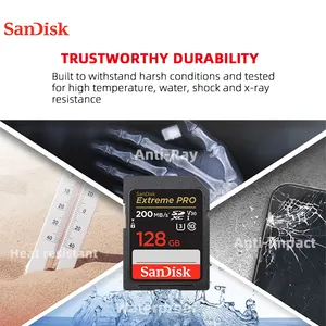 Original SanDisk New Extreme Pro 200MB/s SD Memory Card 128GB 256GB 512GB 1TB Memory SD Cards UHS-I For 4K Camera