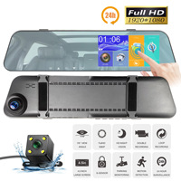 Cámara de Retroceso con Pantalla Táctil de 5 Pulgadas, Doble Lente HD 1080p, Ángulo de Visión de 170°, Grabación en Bucle, Monitoreo de Estacionamiento, Compatible con OLIVER