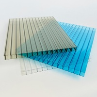 Plaque de polycarbonate à double paroi transparente de 6 mm avec revêtement UV, résistante aux chocs, pour toit ouvrant, serre