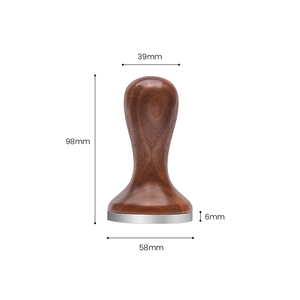 Prensador de Café Espresso Manual Personalizado, Reutilizable, Ecológico, con Mango de Madera Maciza, Calibrado, de Acero Inoxidable 304 con Resorte - Product Image 2